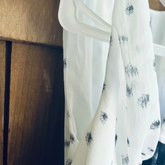 1.state Womens Colorblocked Tiered Maxi Dress New Ivory Dark Indigo Size 10 NWT - Picture 14 of 17